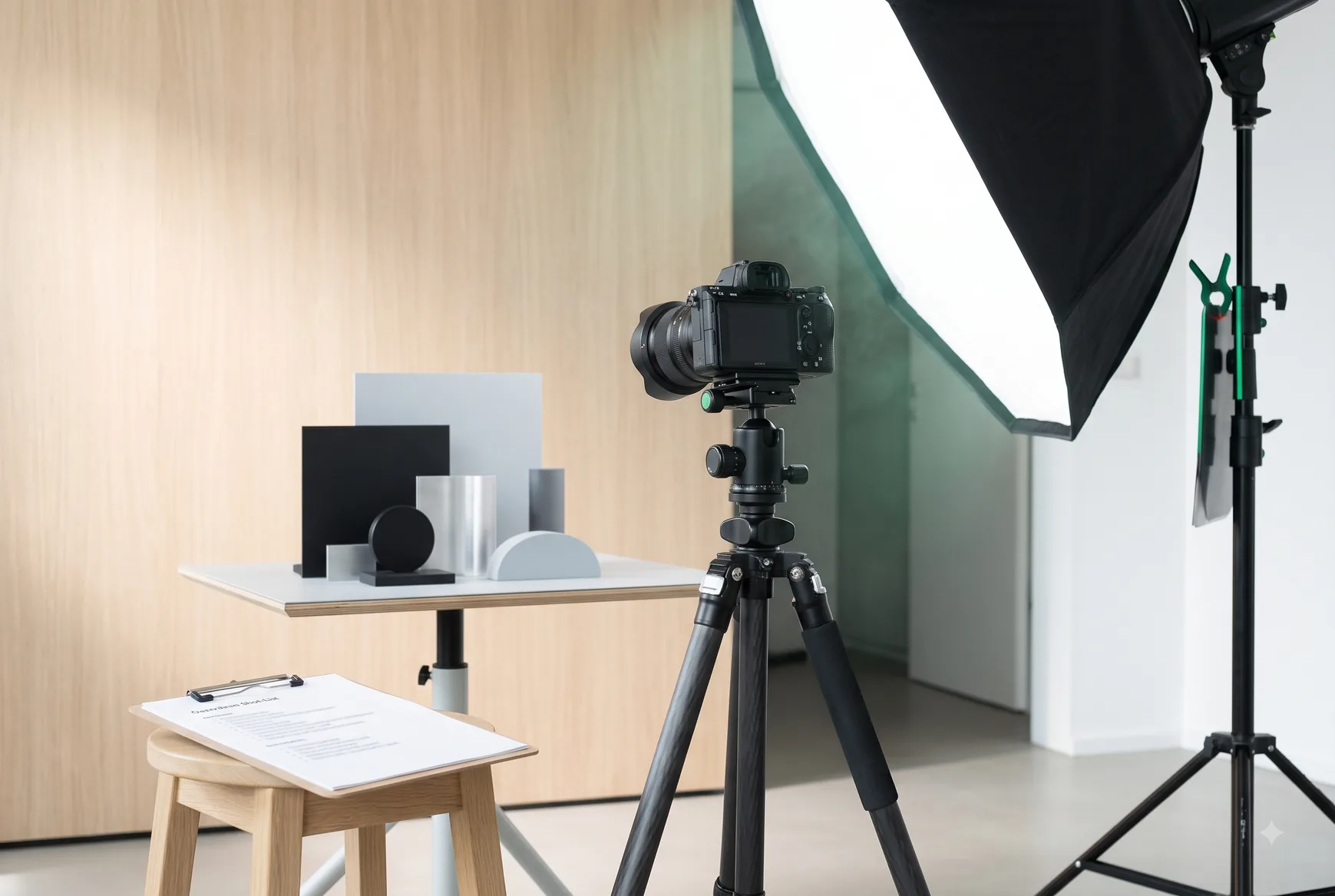 Fotostudio-Setup für ein Produktshooting