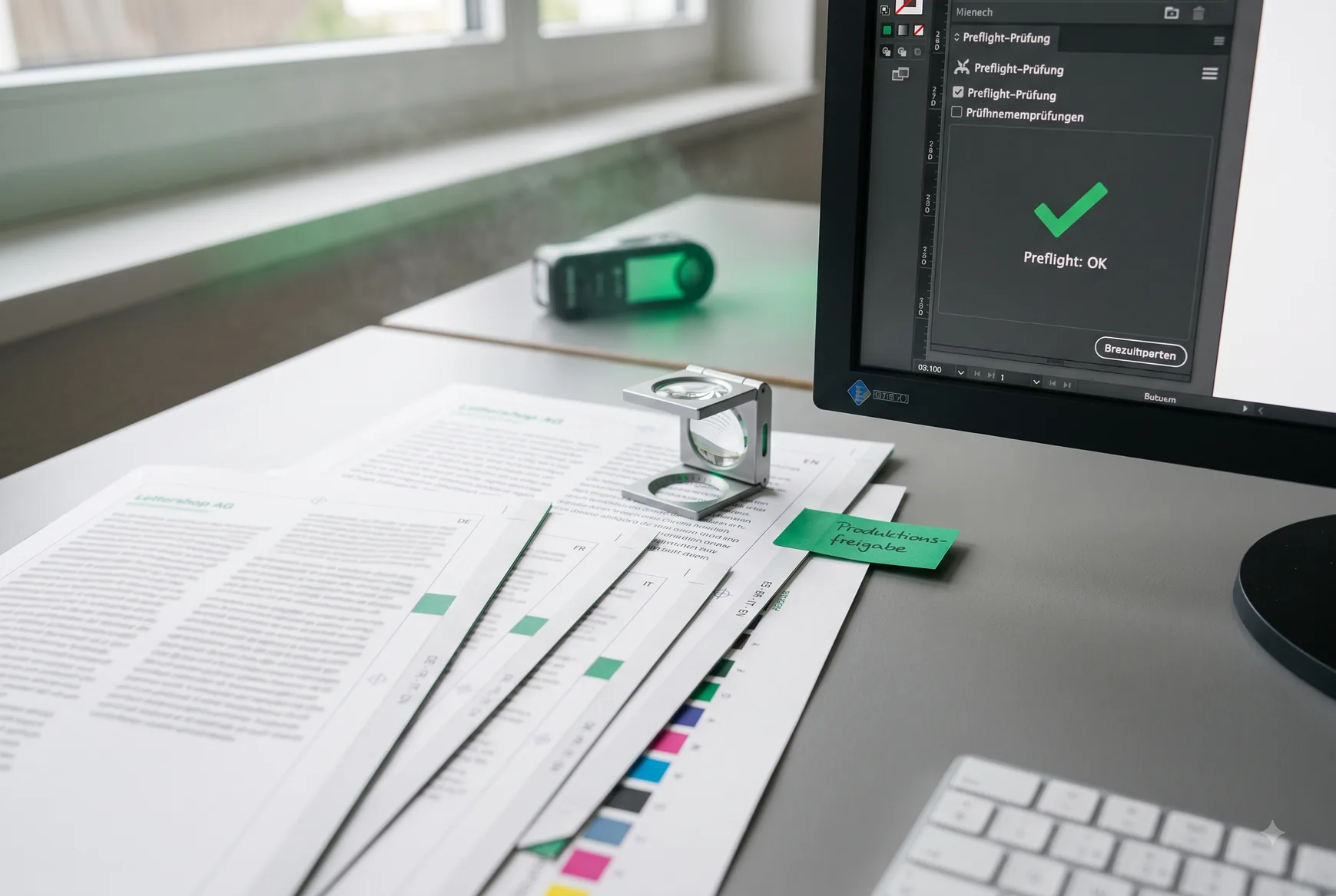 Layout und Vorstufe – druckfertige Reinzeichnung