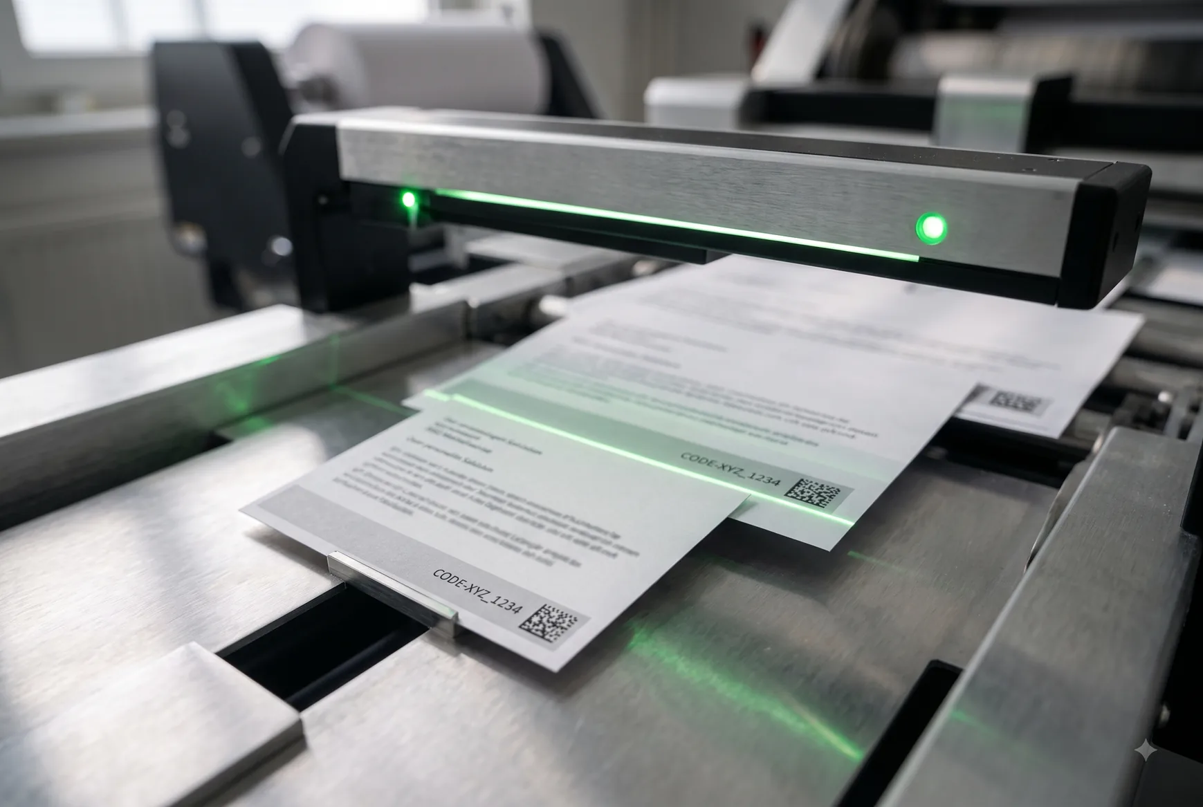 Beilagensteuerung mit Barcode-Erkennung in der Anlage