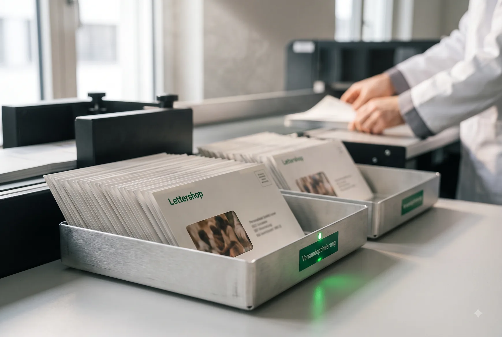 Spendenmailings werden in der Produktion konfektioniert