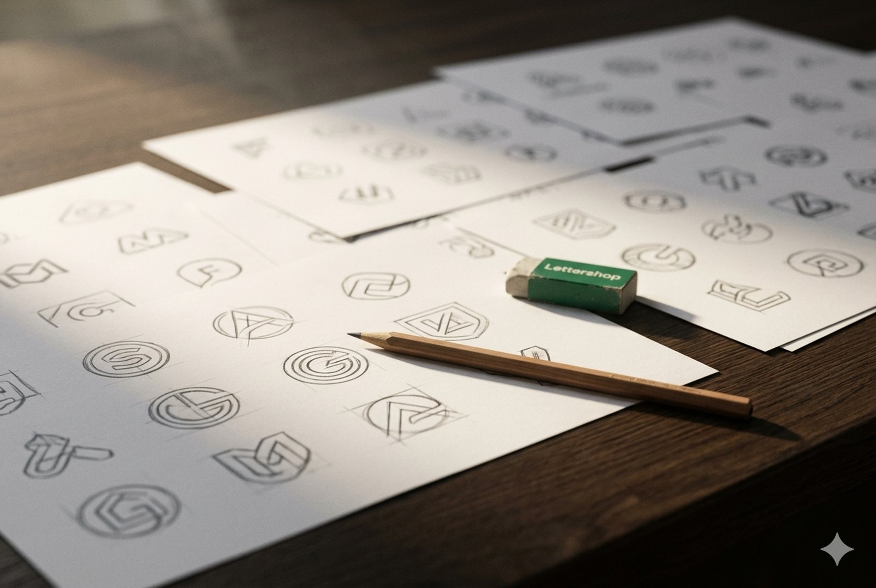 a pencil sitting on top of a pile of paper